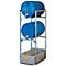 Porte-fûts type 120 variante 1 CEMO, avec bac de récupération et support de fûts, 2 fûts de 60 L, L 450 x l 820 x H 1310 mm