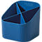 Porte-plume HAN Karma, 4 compartiments de hauteurs différentes, L 111 x H 105 x P 111 mm, plastique recyclé, bleu