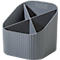 Porte-plume HAN Karma, 4 compartiments de hauteurs différentes, L 111 x H 105 x P 111 mm, plastique recyclé, gris