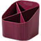 Porte-plume HAN Karma, 4 compartiments de hauteurs différentes, L 111 x H 105 x P 111 mm, plastique recyclé, rouge