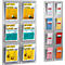 Porte-prospectus design, format A4, 3 compartiments