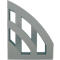 Porte-revues "The Green Bridge" Helit, en plastique recyclé, pour formats A4-C4, dos 78 mm gris clair, 4 pièces