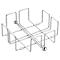 Porte-serviettes WIRE, pour env. 50 serviettes, dimensions 330 x 330 mm, L 190 x l 190 x H 65 mm, acier inoxydable chromé