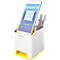 Porte-stylo Leitz WOW Sound, 1 compartiment, compartiment pour smartphone avec renforcement du son, blanc/jaune