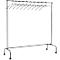 Portemanteau mobile MAULlimbo, bras latéraux extensibles, L 1510 x P 500 x H 1560 mm, noir + 10 cintres, surface anti-salissures, noir