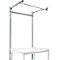 Portique av. contrefort, Poste de travail modulaire STANDARD table de travail/établi UNIVERSAL/PROFI, 1250 mm, alu argent