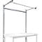 Portique av. contrefort, Poste de travail modulaire STANDARD table de travail/établi UNIVERSAL/PROFI, 1500 mm, alu argent