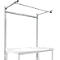 Portique av. contrefort, Poste de travail modulaire STANDARD table de travail/établi UNIVERSAL/PROFI, 1500 mm, gris clair