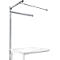 Portique av. contrefort, table d'extension STANDARD table travail/établi UNIVERSAL/PROFI, 1250 mm, alu argent