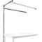 Portique av. contrefort, table d'extension STANDARD table travail/établi UNIVERSAL/PROFI, 1500 mm, alu argent
