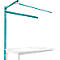 Portique av. contrefort, table d'extension STANDARD table travail/établi UNIVERSAL/PROFI, 1500 mm, turquoise