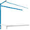 Portique av. contrefort, table d'extension STANDARD table travail/établi UNIVERSAL/PROFI, 2000 mm, bleu clair