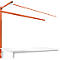 Portique av. contrefort, table d'extension STANDARD table travail/établi UNIVERSAL/PROFI, 2000 mm, rouge orangé