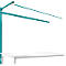 Portique av. contrefort, table d'extension STANDARD table travail/établi UNIVERSAL/PROFI, 2000 mm, turquoise