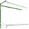 Portique av. contrefort, table d'extension STANDARD table travail/établi UNIVERSAL/PROFI, 2000 mm, vert réséda