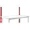 Portique, bas, Poste de travail modulaire STANDARD table de travail/établi UNIVERSAL/PROFI, rouge rubis