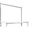 Portique, Poste de travail modulaire STANDARD système table de travail/établi UNIVERSAL/PROFI, 2000 mm, alu argent