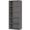 Porto archiefplank, 4 legborden, 5 OH, B 800 x D 400 x H 1970 mm, grafiet
