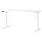Porto bureau, elektrisch in hoogte verstelbaar, T-poot, B 1400 x D 800 x H 720-1200 mm, wit/wit + memory USB-paneel