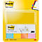 Yellow Post-it note marker package, partially transparent, with colorful sticky notes. Logo and text are visible.