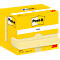 POST-IT Haftnotizen 653, 51 x 38 mm, selbsthaftend, wiederablösbar, cellophanfrei verpackt, 12 x 100 Blatt, gelb