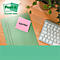 Ein pinkfarbener Post-it-Zettel mit dem Wort "Important" klebt auf einem grünen Ordner. Dahinter eine Tastatur, eine Pflanze und das Post-it-Logo.