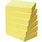 Post-it® Haftnotizen, Recycling-Papier, 51 mm x 38 mm, 6 x 100 Blatt, gelb
