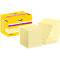 POST-IT Haftnotizen Super Sticky Notes 622-12SSCY, 51 x 51 mm, wiederablösbar, cellophanfrei verpackt, kanariengelb, 12 x 90 Blatt