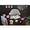 POST-IT Haftnotizen Super Sticky Notes Cosmic 622-12SS-COS, 48 x 48 mm, wiederablösbar, cellophanfrei verpackt, farbig, 12 x 90 Blatt