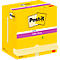 Post-It® Haftnotizen Super Sticky Notes, gelb, 76 x 127 mm, 90 Blatt/Block, 12 Blöcke, in Kartonverpackung