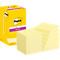 Post-It® Haftnotizen Super Sticky Notes, gelb, 76 x 76 mm, 90 Blatt/Block, 12 Blöcke, in Kartonverpackung