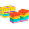 POST-IT Haftnotizen Super Sticky Notes Playful 622-12SS-PLAY, 51 x 51 mm, wiederablösbar, cellophanfrei verpackt, farbig, 12 x 90 Blatt