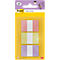 Verpakking met drie Post-it index markers in roze, geel en paars met een witte middenstreep. Tekst bovenaan luidt 'index strong'.