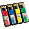 Post-it indexstroken Mini 683-4, rood, geel, blauw, groen
