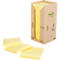 Post-it® Recycling Notes 654-1T, L 76 x H 76 mm, 100 % papier recyclé, jaune, 16 blocs de 100 feuilles