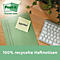 Gele Post-it met handgeschreven "Important" op een groene map. Daarnaast toetsenbord en plant.
