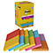 Gele Post-it blok met kleurrijke plaknotities eronder.