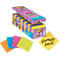 Post-it notes colorées, en partie sorties de la boîte. Sur un post-it jaune, on peut lire 'Vorteilspack!'