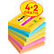 Bloc-notes Post-it colorés, offre 4+2 gratuits, bloc-notes Post-it jaune.