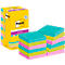 Post-It Super Sticky Notes, Cosmic Collection, 76 mm x 76 mm, 90 Blatt, 8 Blöcke + 4 Gratis/Packung, verschiedene Farben 