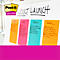 Een flip-over met Post-it notes voor een productlancering. Verschillende taken staan op de notities.