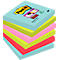 Post-it® Super Sticky Notes, Miami-Farbkollektion, Format 76 x 76 mm, 6 Blöcke