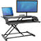 Poste de travail assis/debout Fellowes Corsivo, jusqu'à 17 kg, L 615 x P 800 x H 110 mm, noir