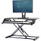 Poste de travail assis/debout Fellowes Corsivo, jusqu'à 17 kg, L 615 x P 800 x H 110 mm, noir