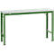 Poste de travail modulaire UNIVERSAL Spezial Manuflex, 1500 x 800 mm, mélaminé gris clair, vert réséda