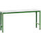 Poste de travail modulaire UNIVERSAL Spezial Manuflex, 1750 x 800 mm, mélaminé gris clair, vert réséda