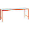 Poste de travail modulaire UNIVERSAL Spezial Manuflex, 2000 x 1000 mm, mélaminé gris clair, orangé rouge