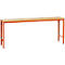 Poste de travail modulaire UNIVERSAL Spezial Manuflex, 2000 x 800 mm, multiplex nature, orangé rouge
