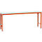 Poste de travail modulaire UNIVERSAL Spezial Manuflex, 2000 x 800 mm, plastique gris clair, orangé rouge