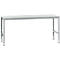 Poste de travail modulaire UNIVERSAL Standard Manuflex, plateau en plastique, 2000 x 800, argenté